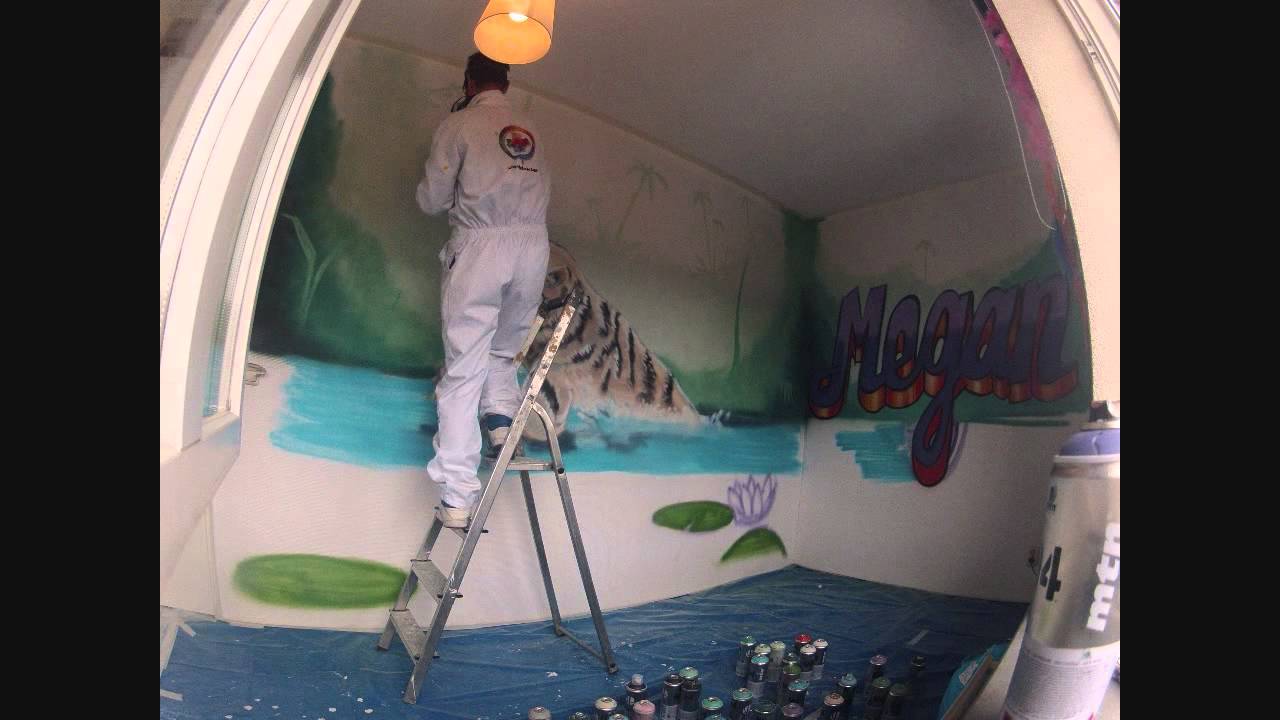 Muurschildering kinderkamer youtube