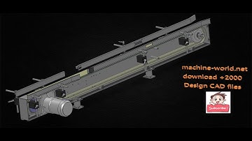 Chain Plate Conveyor-industrial 3D model : machine-world.net P241