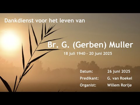 Rouwdienst Dhr Muller Donderdag 26 Juni 2024 CGK Heerde