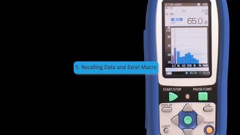 Measuring Reverberation Time : 5. Recalling and Excel Macro