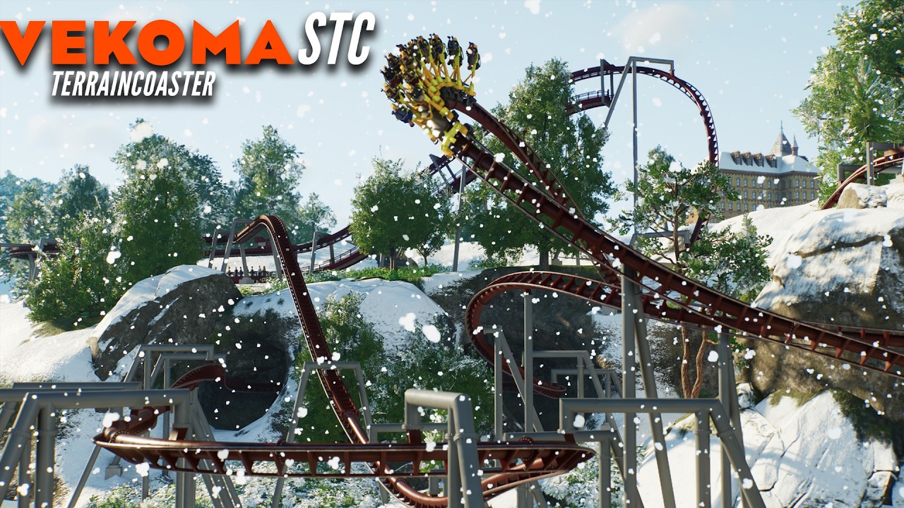 INCREDIBLE Vekoma STC in the Snow! Planet Coaster 2 build