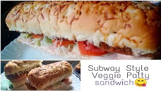 l Subway Style l Veggie Patty Sandwich l