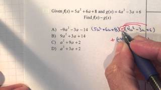P24 Alg 2 Unit 4 - Subtracting Functions