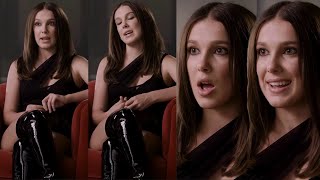 Millie Bobby Brown Hot In Black Dress Netflix Geeked Week Stranger Things 4