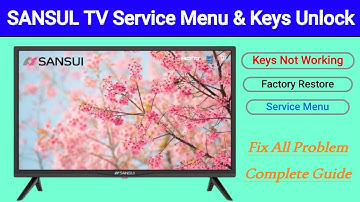 How to unlock keys lock and factory reset on Sansul TV