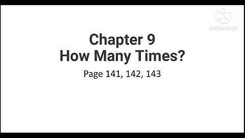 Solution of NCERT Mathematics book Class 3 chapter 9 How many times