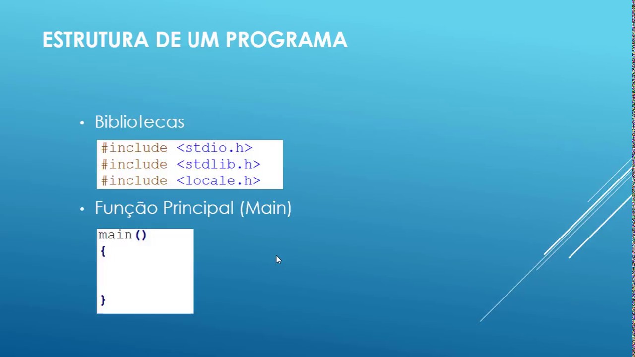 #Aula 2 - Lógica de Programação (Estrutura de um programa em C) - YouTube