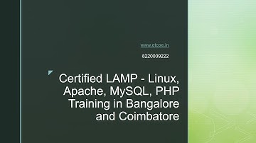 Certified LAMP   Linux, Apache, MySQL, PHP Training in Bangalore and Coimbatore-etcoe.in
