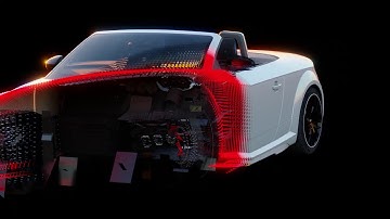 Blender Animation Nodes: Audi TT "shifting polygons"