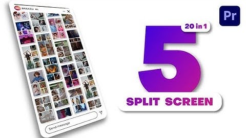 Premiere Pro Template: Vertical Multiscreen - 5 Split Screen + Free Font