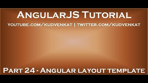 Angular layout template
