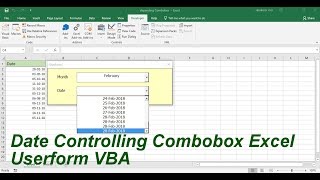 Date controlling combobox Excel VBA