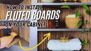 DIY Fluted Bathroom Cabinet Makeover