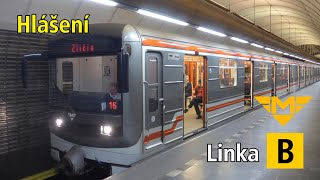 [Metro Praha] Hlášení/Announcements/Ansagen Linka B