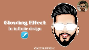 Glow effect in infinite design / vector art