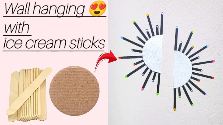 Wall Hanging With Ice cream Sticks / Wall Decor Ideas / Wall Hanging Craft Ideas / Craft Ideas/ Diy