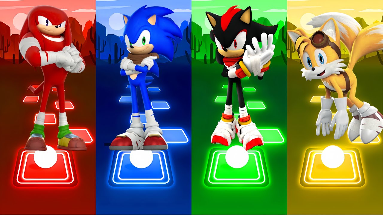 Knuckles 🔴 Sonic 🔴 Shadow 🔴 Tails Coffin Dance Cover Video | Tiles Hop ...