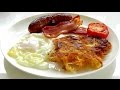 COOKED BREAKFAST with HASH BROWNS How to make recipe