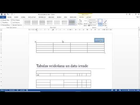 Tabulas -  izveide un noformēšana -  ms word & goolge docs