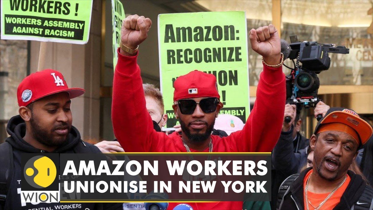 Amazon workers vote to form a labour union in New York, White House ...