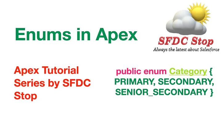 Enums in Apex | What is Enum and where do we use it? | Salesforce Apex Tutorial Series by SFDC Stop