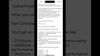 Gaming pc = check Get-CimInstance Win32_WinSAT
