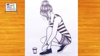 رسم بنات  | تعليم رسم بنت سهلة خطوه بخطوه للمبتدئين | رسم سهل | تعليم الرسم / Drawing Girl