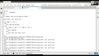 Information Programming and Automation for Geoscientists: 03_03 - If-statement examples BASH and python Update