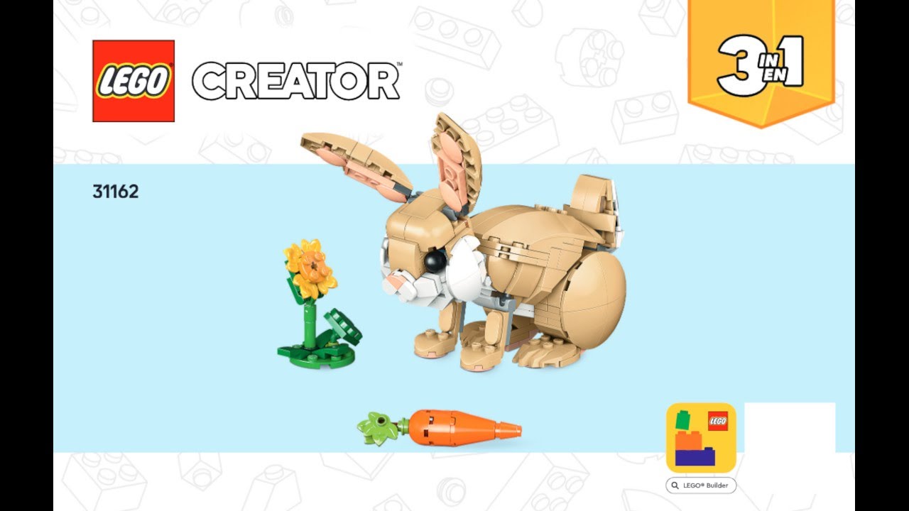 LEGO Instructions | Creator 3in1 | 31162 | Cute Bunny | Bunny