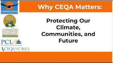 Why CEQA Matters: Protecting our Climate, Communities and Future