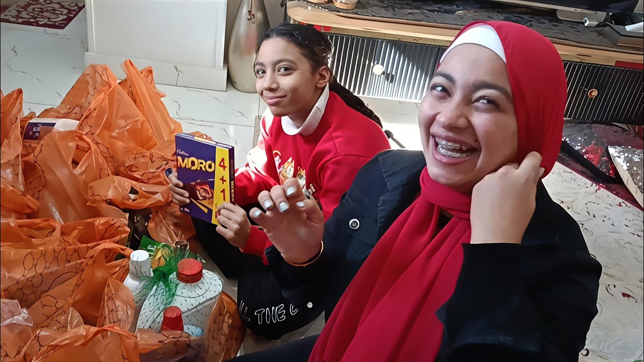 اشطر بنات يروحو السوبر ماركت ويرتبو خزين المطبخ 🍗🥩🍅🍠🍫
