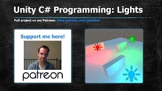 Unity C# Programming Tutorial: GameObject Array with Lights