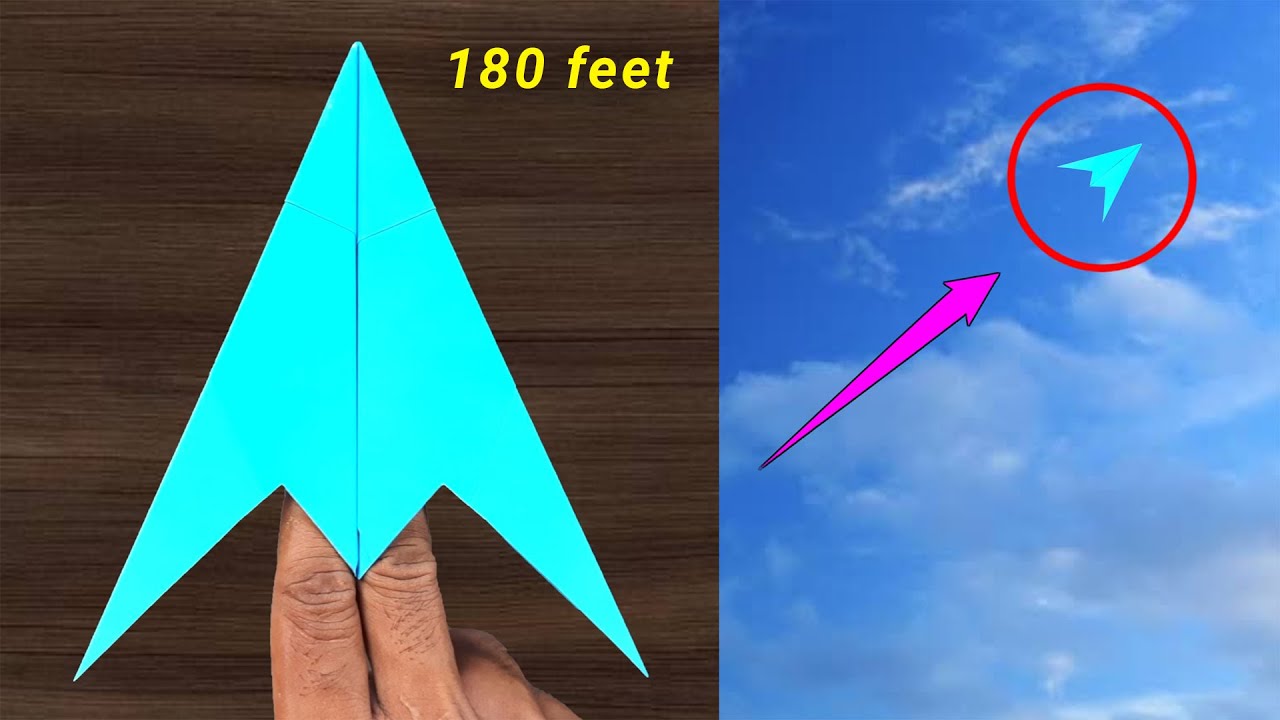 Cómo hacer un avión de papel que vuele durante mucho tiempo: ¡más de 180 pies!