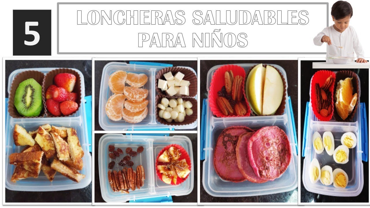 5 Ideas de LONCHERAS SALUDABLES / LONCHERA NUTRITIVA PARA NIÑOS/ Fácil y  Rápido . 