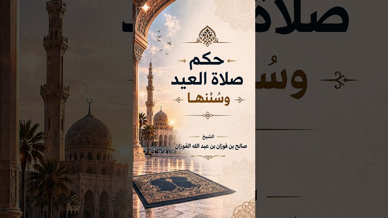 حكم صلاة العيد وسُننها . الشيخ العلامة صالح بن فوزان بن عبد الله الفوزان .
