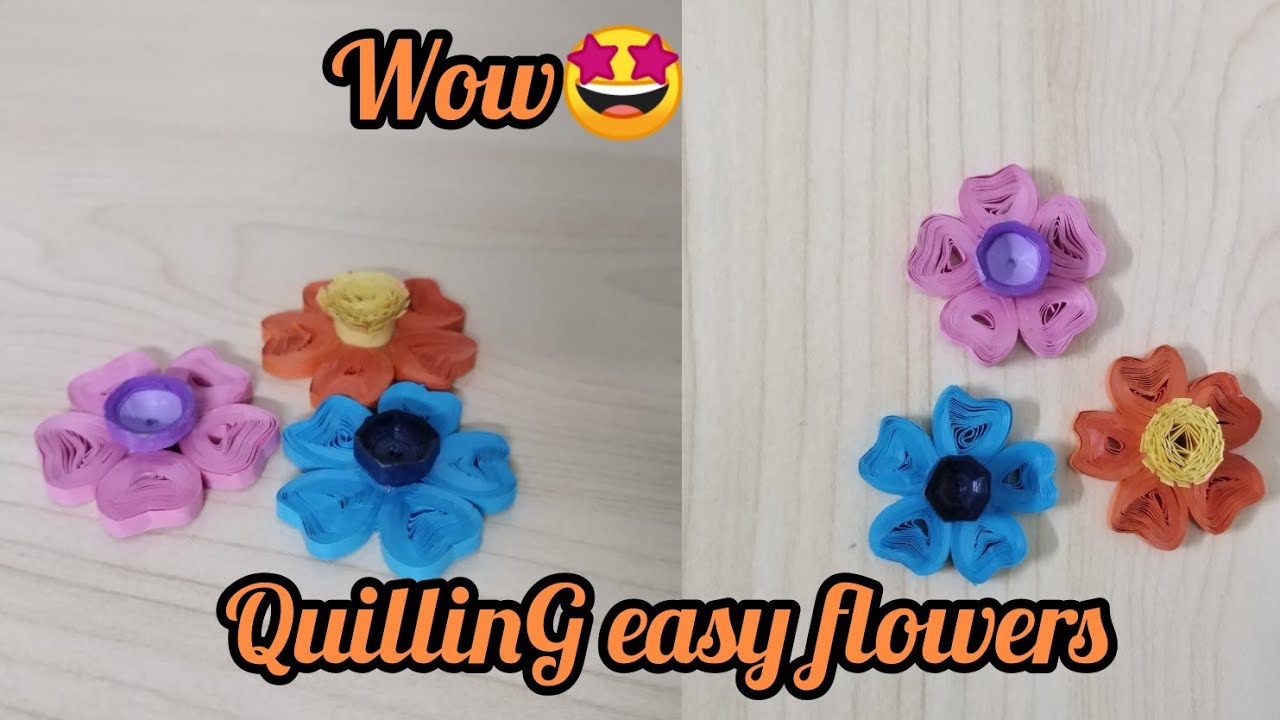 How To Make Easy QuillinG Flowers.. YouTube