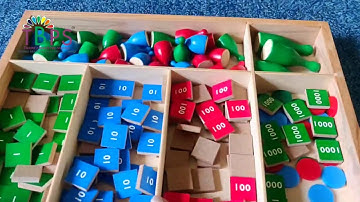 Montessori Dynamic Subtraction using Stamp Game