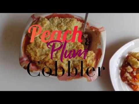 Peach + Plum Cobbler
