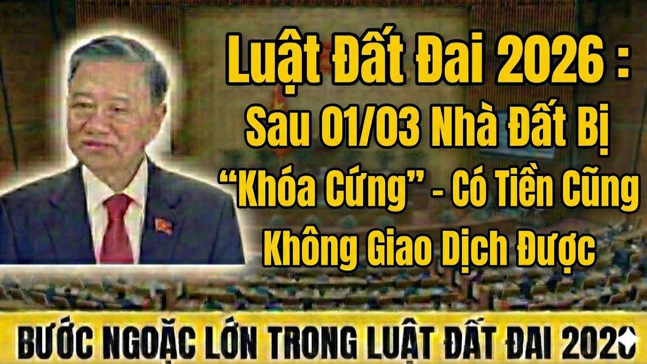 Luật Đất Đai 2026: Sau 01/03 Nhà Đất Bị “Khóa Cứng” – Có Tiền Cũng Không Giao Dịch Được