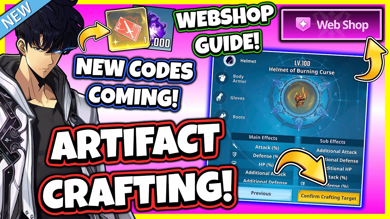 ARTIFACT CRAFTING GUIDE / NEW CODES COMING / WEBSHOP INFO / F2P UPDATE! [Solo Leveling: Arise]