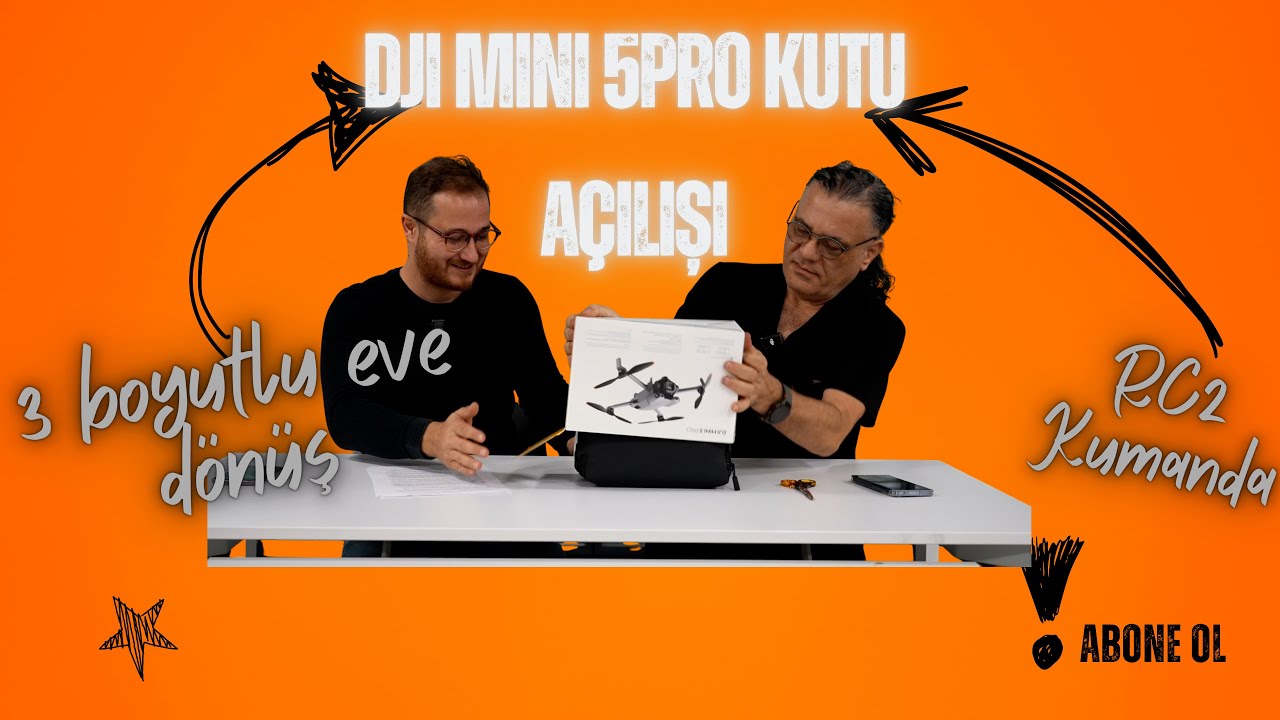 DJI Mini 5 Pro Fly More Combo RC 2 Kumandalı Drone Tantımı Kutu Açılışı ...