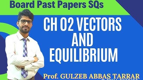 Ch 02 Vectors and Equilibrium  Short Questions || Prof: GULZEB ABBAS TARRAR ||