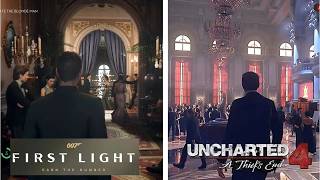 These games 10 are  years apart. 007 First Light vs Uncharted 4 comparison Gameplay, Combat, Physics