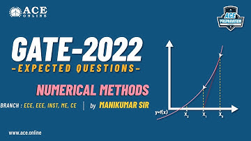 Numerical Methods | Expected Questions - GATE 2022 (ECE,EEE,INST,ME,CE) | Manikumar Sir | ACE Online