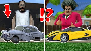 Granny vs Scary Teacher 3D || WHO HAS THE COOLEST CAR ?! - funny horror animation (p.284)