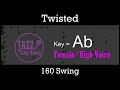 Twisted - Backing Track with Intro + Lyrics in Ab (Female) - Jazz Sing-Along