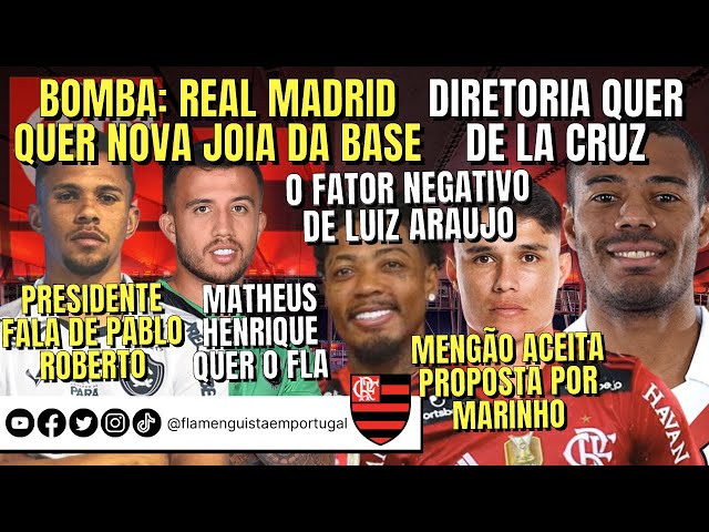 Mercado da bola do Flamengo ao vivo: De la Cruz, Wendel, Allan, Luiz Araújo  e mais