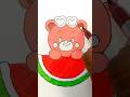 How To Draw A Teddy Bear with Watermelon😊