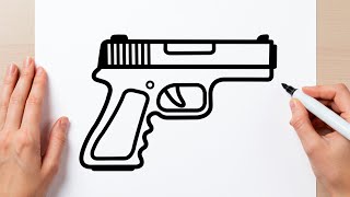 COMO DESENHAR UMA PISTOLA - GLOCK screenshot 4