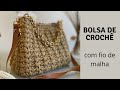 Bolsa de crochê com fio de malha